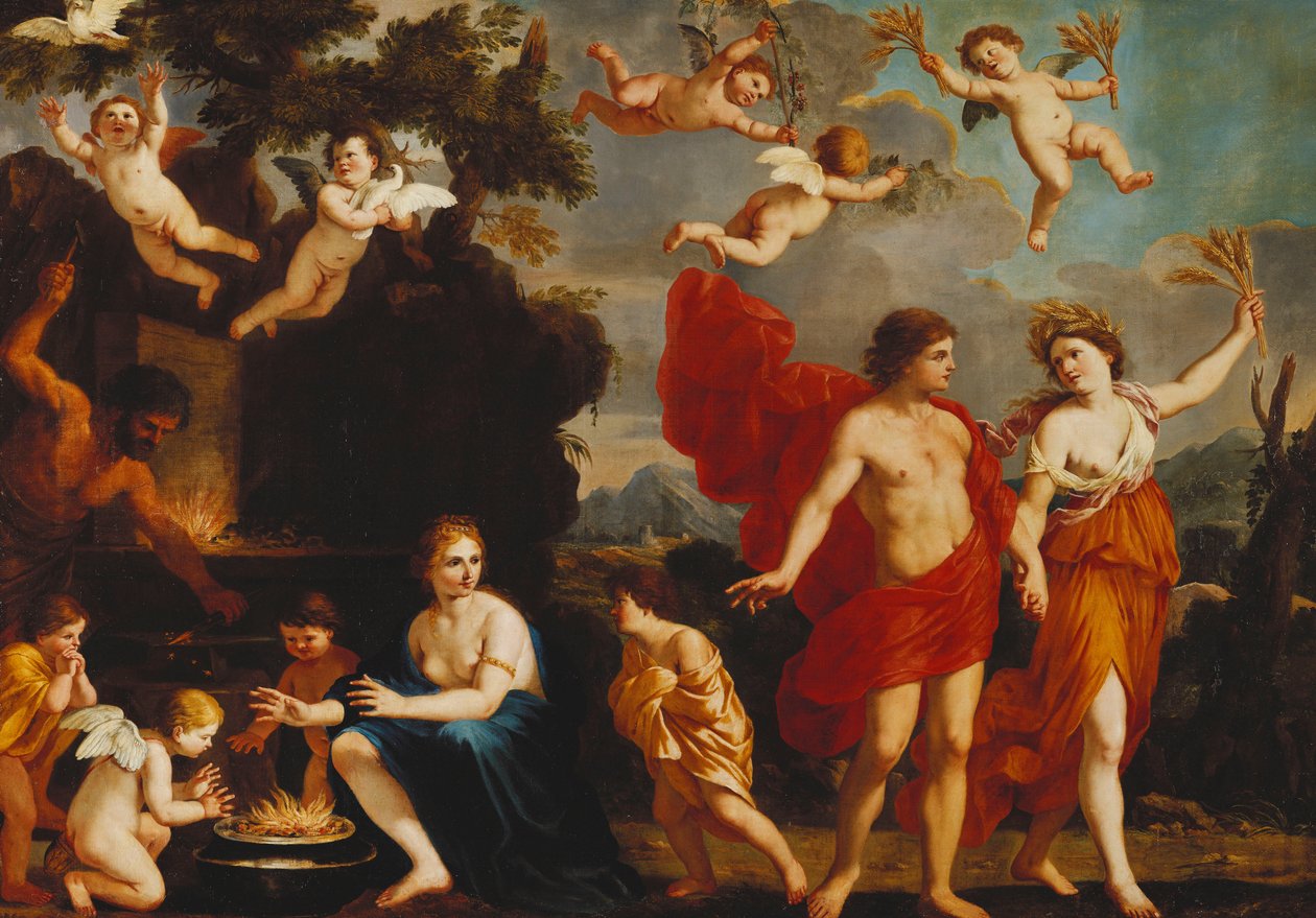 Sine Baccho et Cerere Friget Venus von Giacinto Gimignani or Gemignano