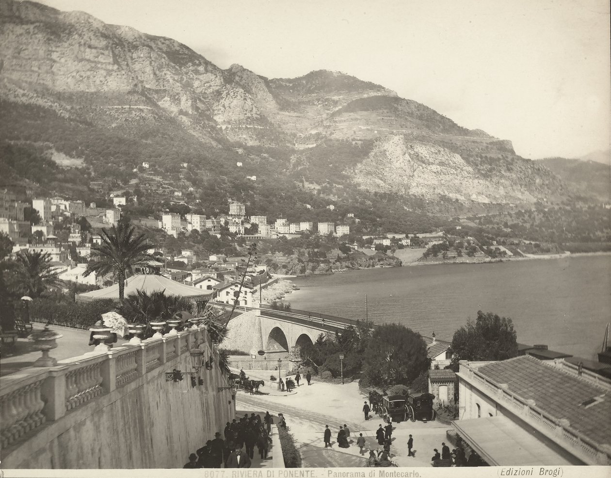 Panoramablick auf Montecarlo in Monaco von Giacomo Brogi