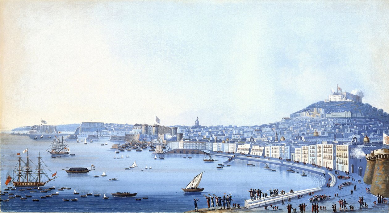 Die Ankunft von Konteradmiral Horatio Nelson (1758-1805) in Neapel (Italien), 22. September von Giacomo Guardi