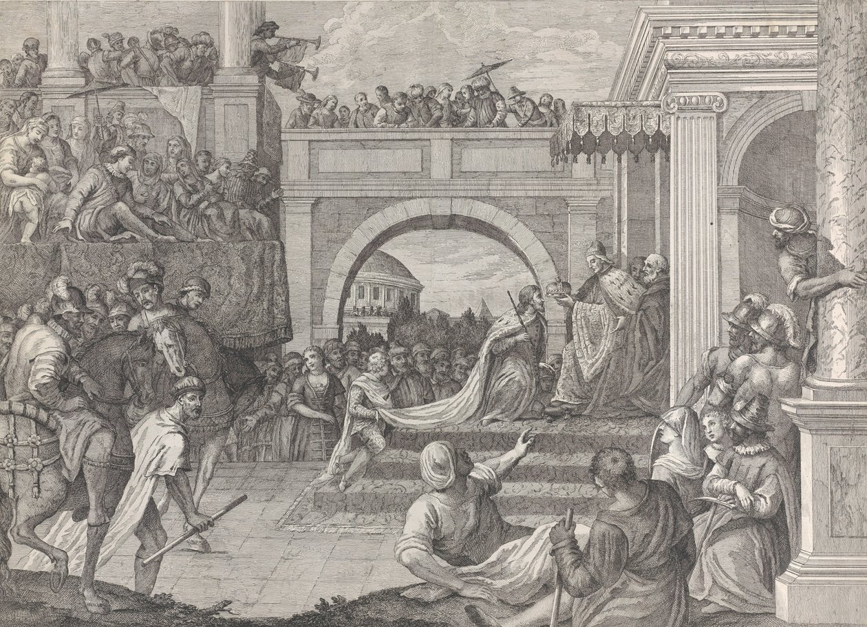 Doge Enrico Dandolo krönt Baldovino zum ersten Kaiser des Lateinischen Reiches von Konstantinopel, 1745-94 von Giacomo Leonardis