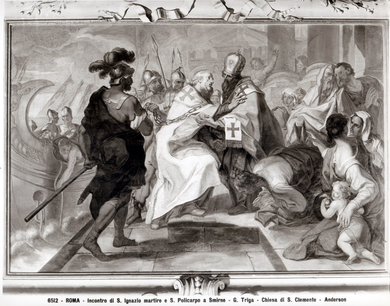 Das Treffen von St. Ignatius von Antiochien (gest. ca. 107 n. Chr.) und St. Polykarp von Smyrna (ca. 69-ca. 155 n. Chr.) von Giacomo Triga