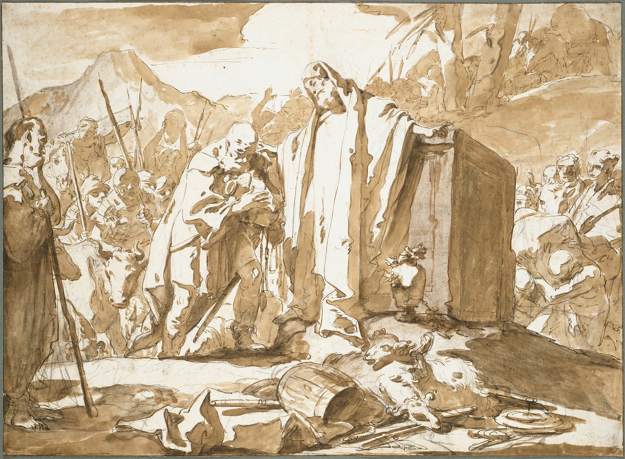 Das Treffen von Abraham und Melchisedek von Giambattista Tiepolo