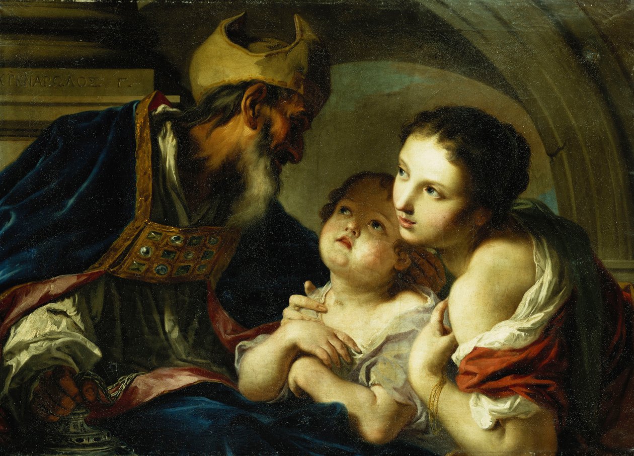 Sankt Nikolaus von Bari mit zwei Kindern von Giambettino Cignaroli