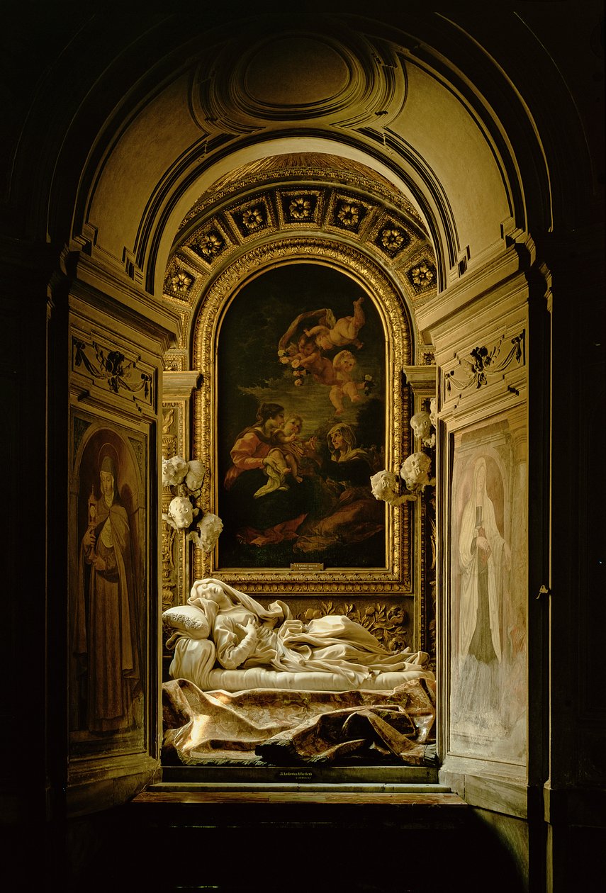Ansicht der Altieri-Kapelle mit dem Tod der seligen Ludovica Albertoni, 1675 von Gian Lorenzo Bernini