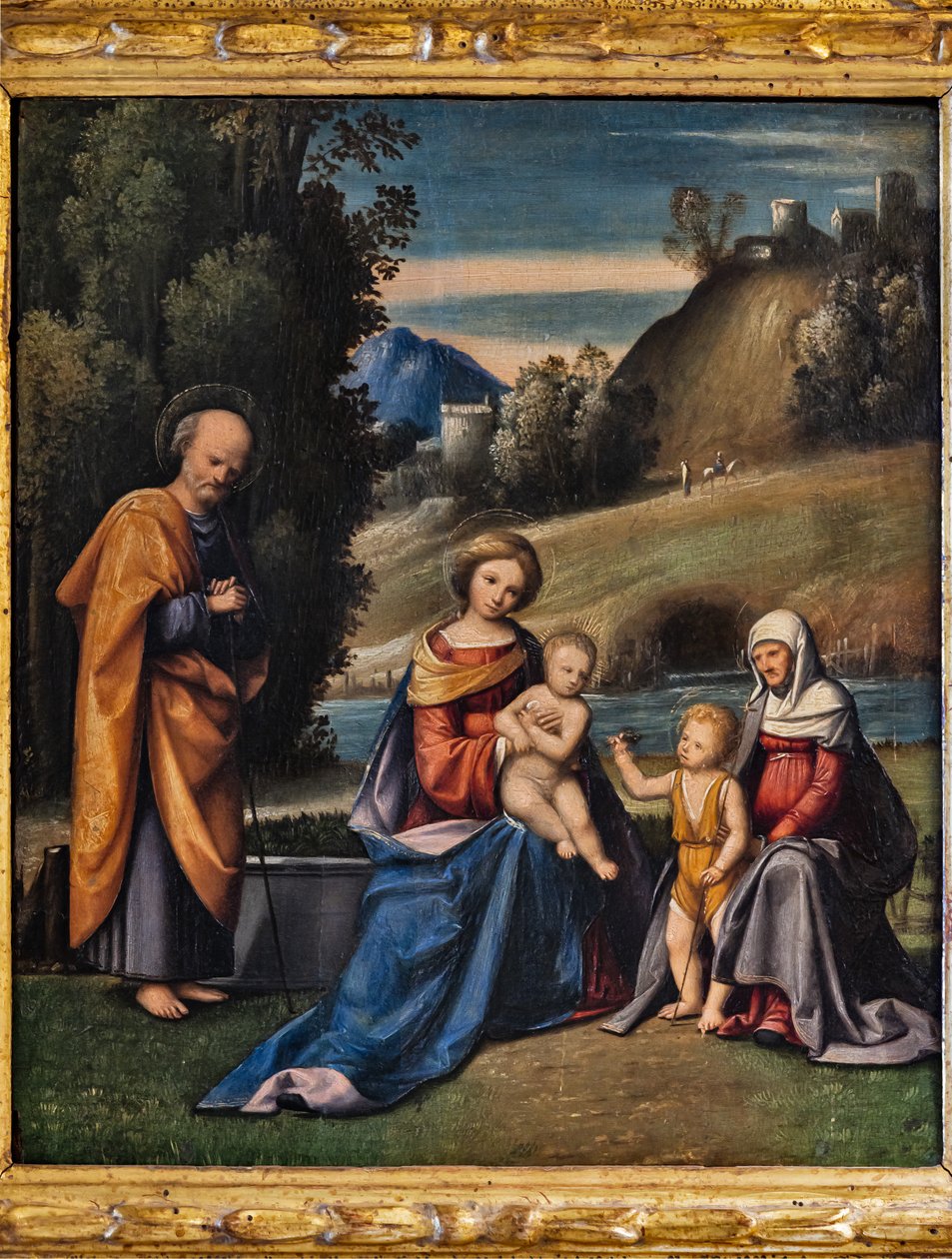 Heilige Familie mit Heiligen, dem kleinen Johannes und der Hl. Elisabeth in einer Landschaft von Giandomenico (1727 1804) Tiepolo