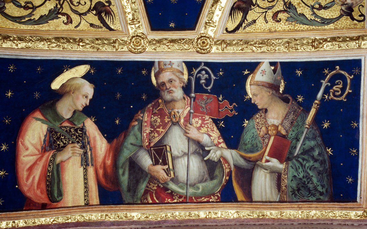 Heiliger Jakobus Minor, Heiliger Philippus und Heiliger Thomas (Detail) von Giannicola di Paolo