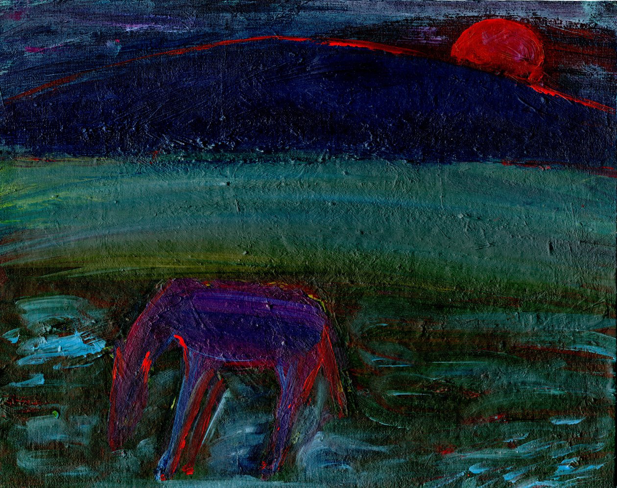 Das Pferd und der rote Mond, 2016 von Gigi Sudbury