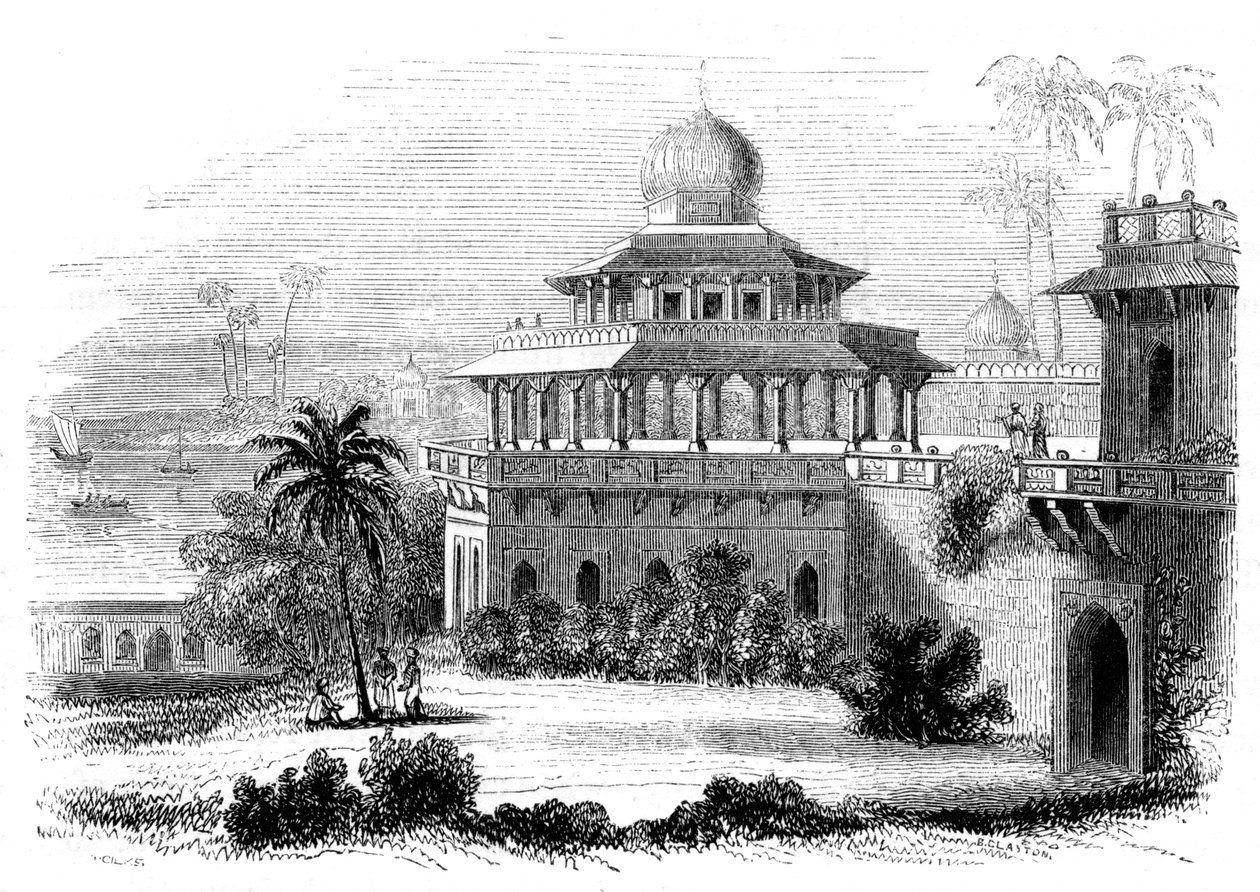 Chalees Satoon, oder der Pavillon der Vierzig Säulen, 1847 von Giles