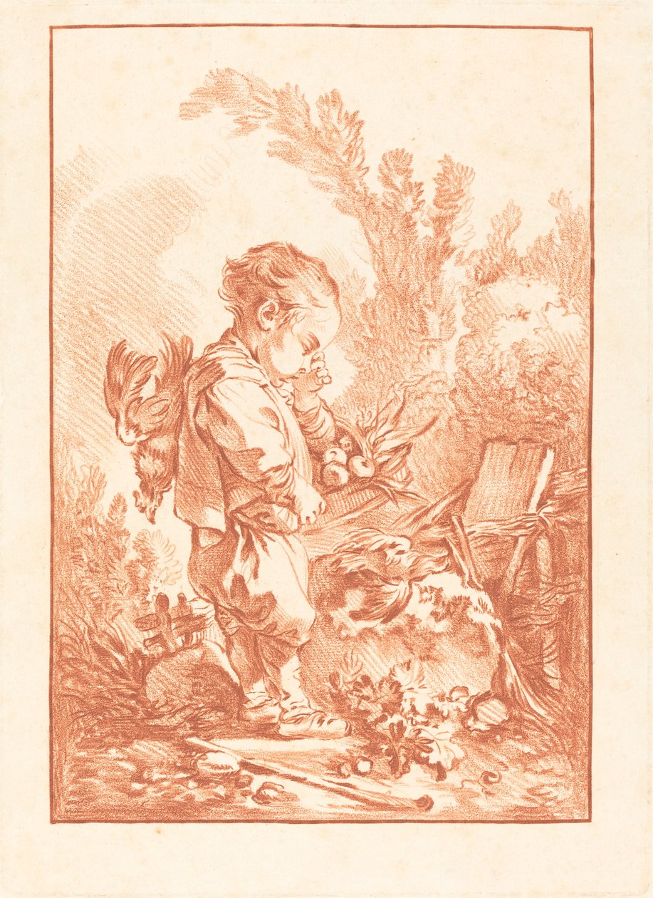 Der Dieb von Gilles Demarteau, the Elder after François Boucher