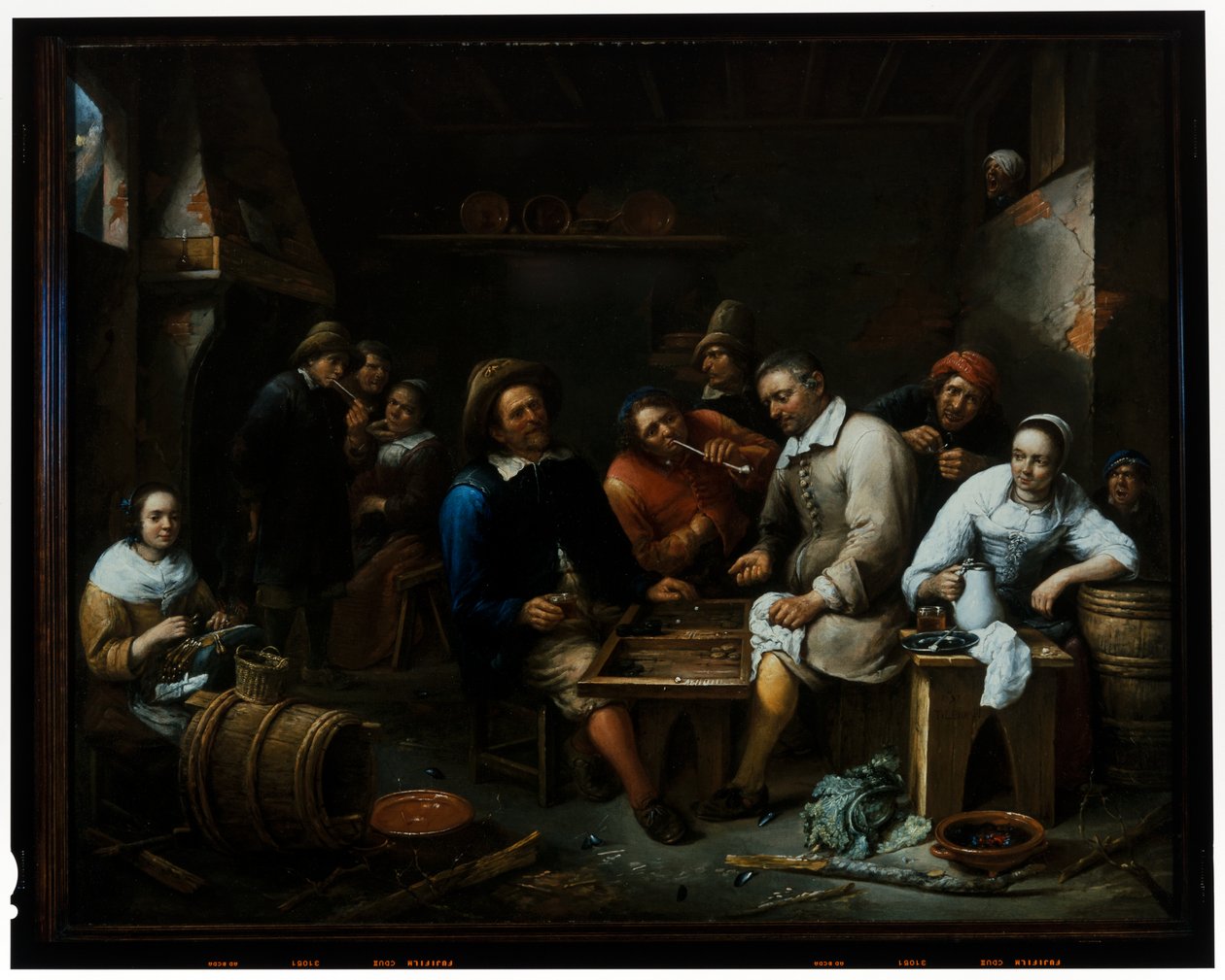 Backgammon-Spieler in einem Taverneninterieur von Gillis van Tilborgh