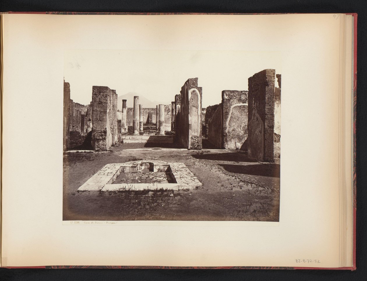 Ansicht der Ruine des Casa di Pansa in Pompeji, Italien von Giorgio Sommer (attributed to)