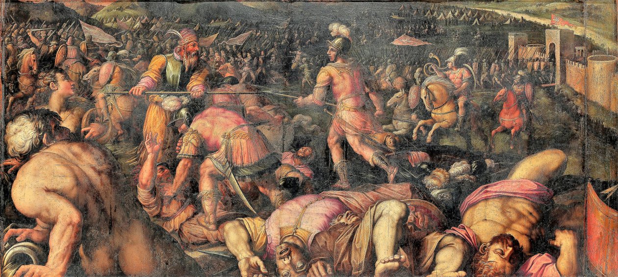 Niederlage von Radagaisus bei Fiesole von Giorgio Vasari