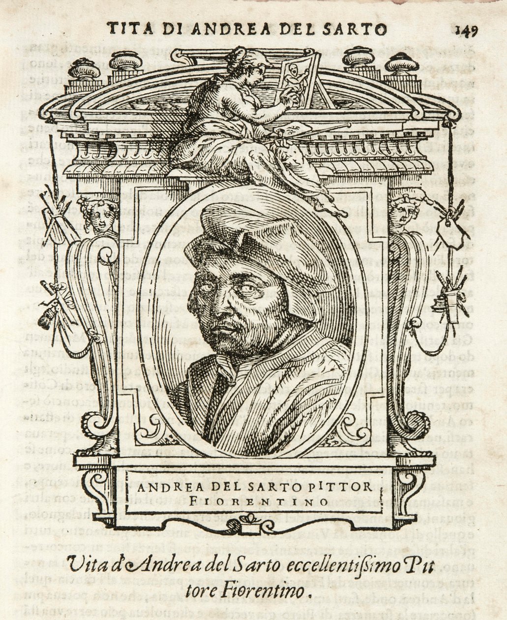 Milan, Biblioteca Braidense, Vite de piv excellent, Giorgio Vasari 1568, Andrea del Sarto von Giorgio Vasari