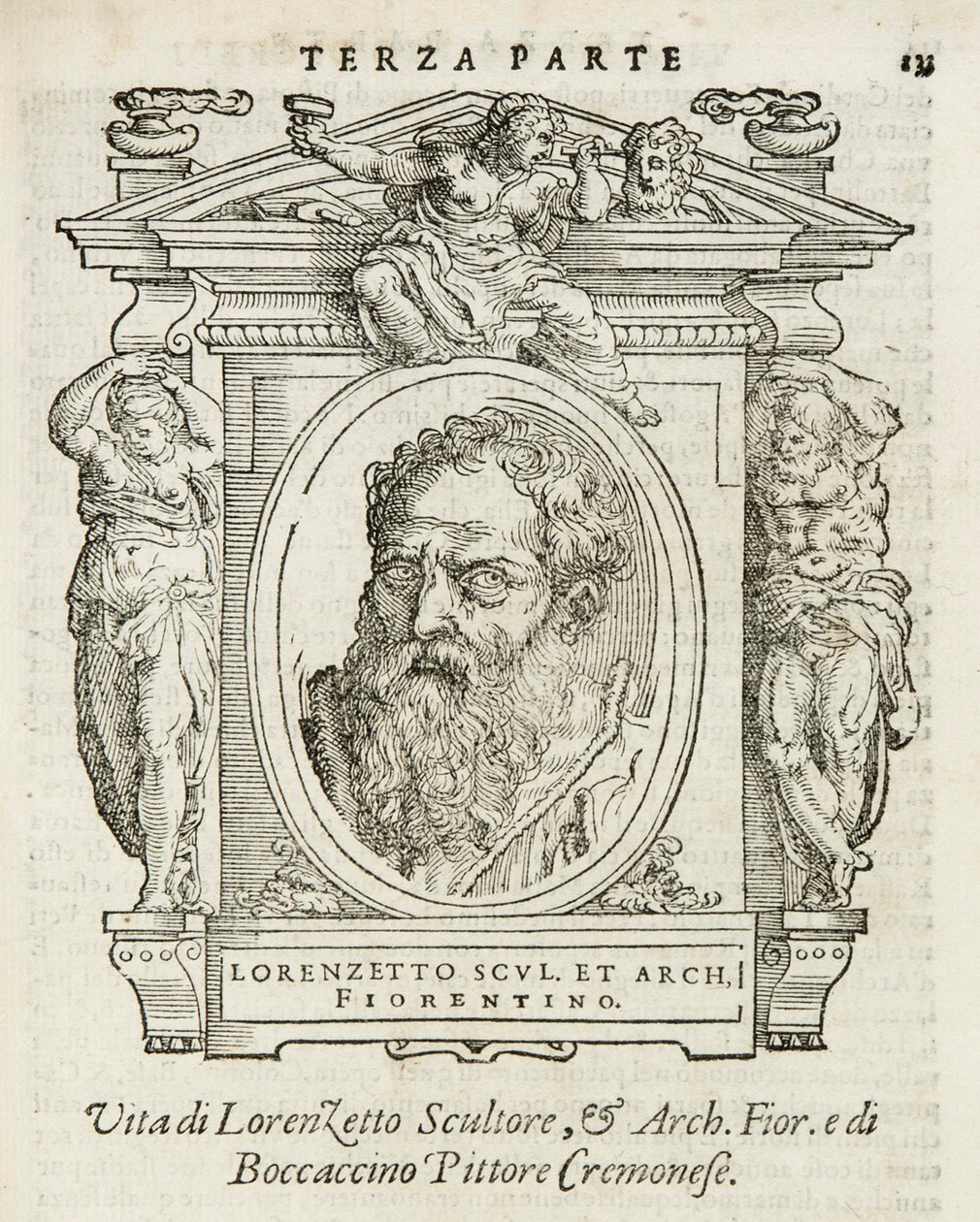 Milan, Biblioteca Braidense, Vite de piv excellent, Giorgio Vasari 1568, Lorenzo Lotti genannt Il Lorenzetto von Giorgio Vasari