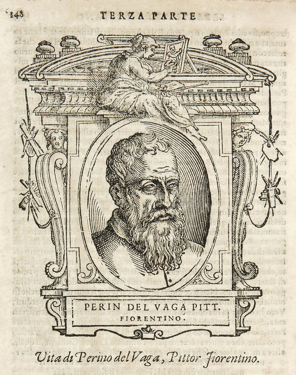 Milan, Braidense Library, Vite de piv excellent, Giorgio Vasari 1568, Perin del Vaga von Giorgio Vasari