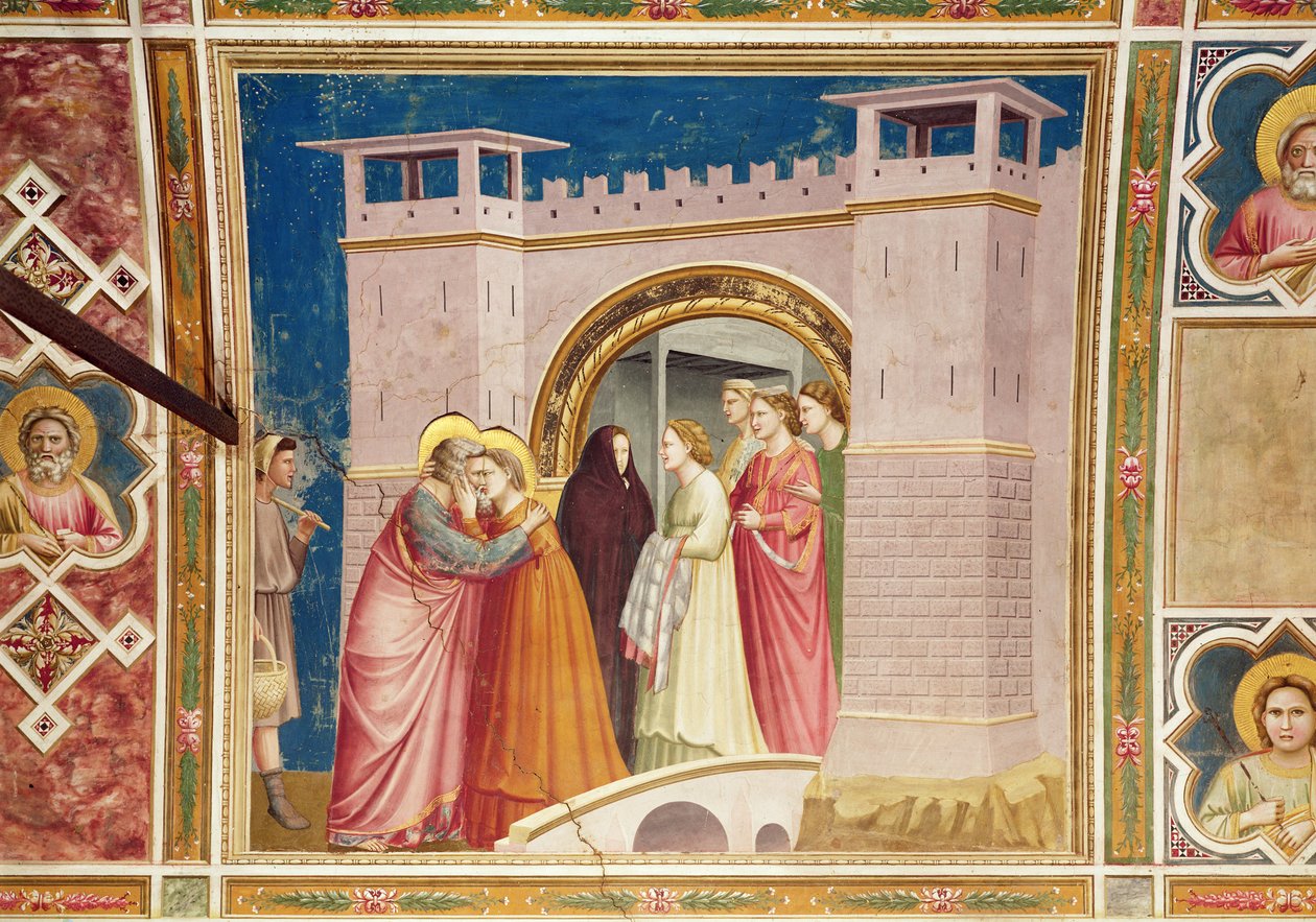 Das Treffen von Joachim und Anna am Goldenen Tor, ca. 1305 von Giotto di Bondone