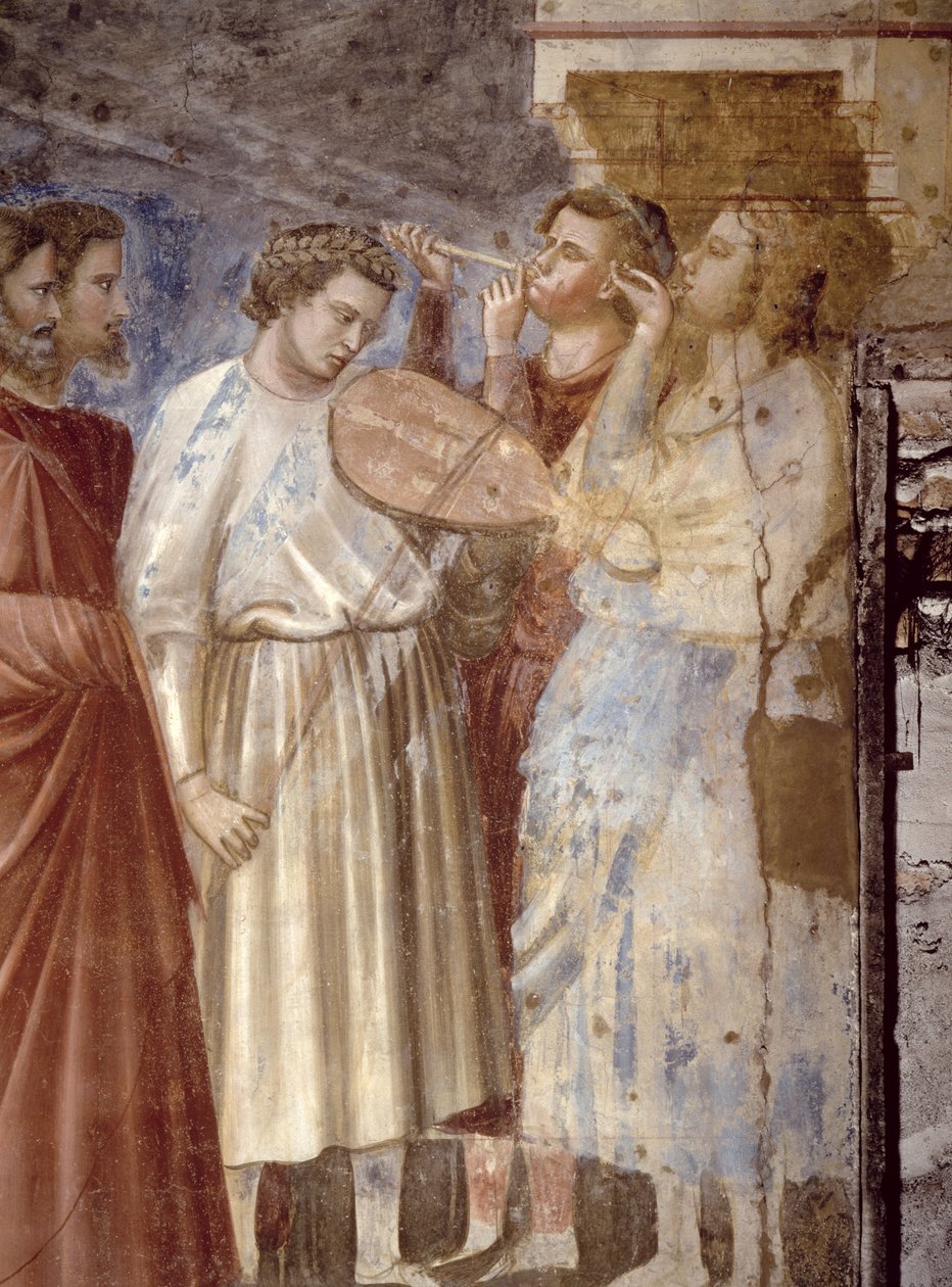 Die Hochzeitsprozession der Jungfrau (Detail) von Giotto di Bondone