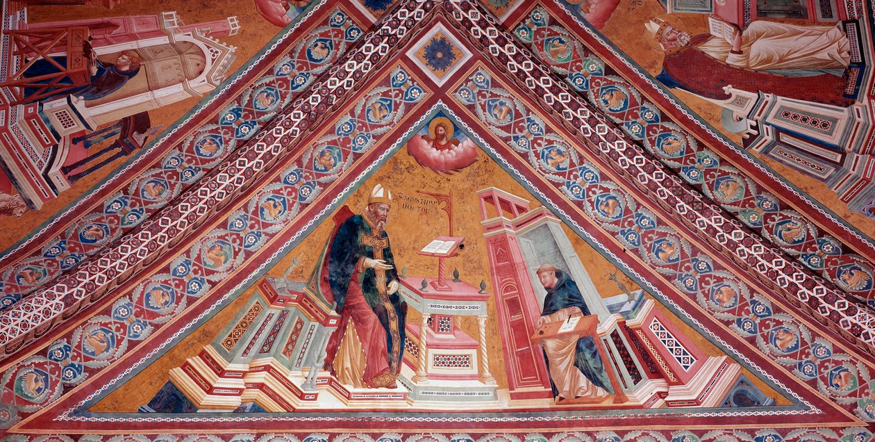 Die Kirchenlehrer: Heiliger Augustinus von Hippo von Giotto (c.1266 1337)