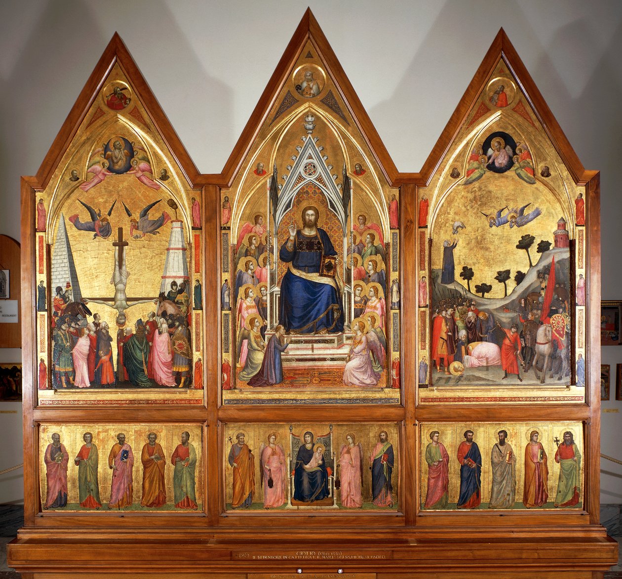 Das Stefaneschi-Triptychon (Vorderseite, um 1320) von Giotto (c.1266 1337)