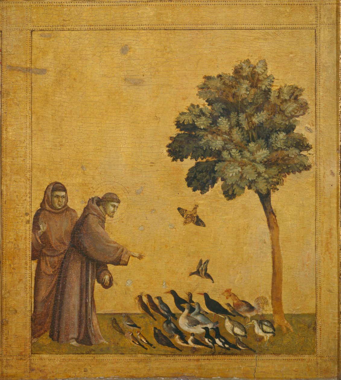 Heiliger Franziskus predigt den Vögeln von Giotto di Bondone (style of)