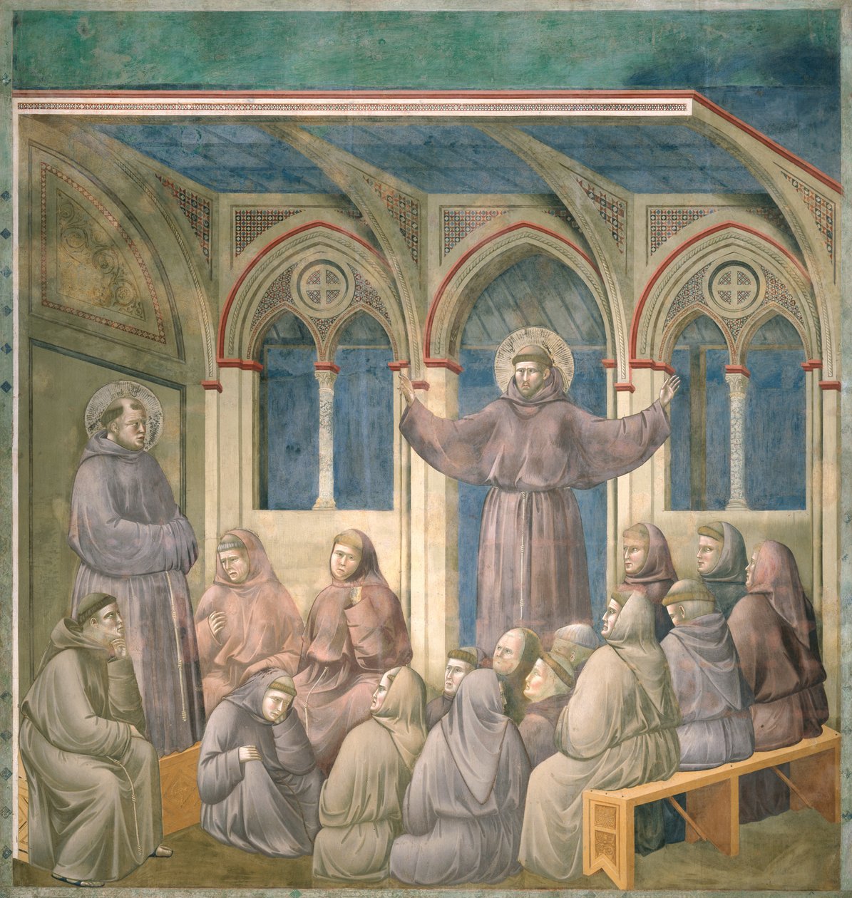 Die Erscheinung im Kapitelsaal in Arles, 1297-99 von Giotto di Bondone