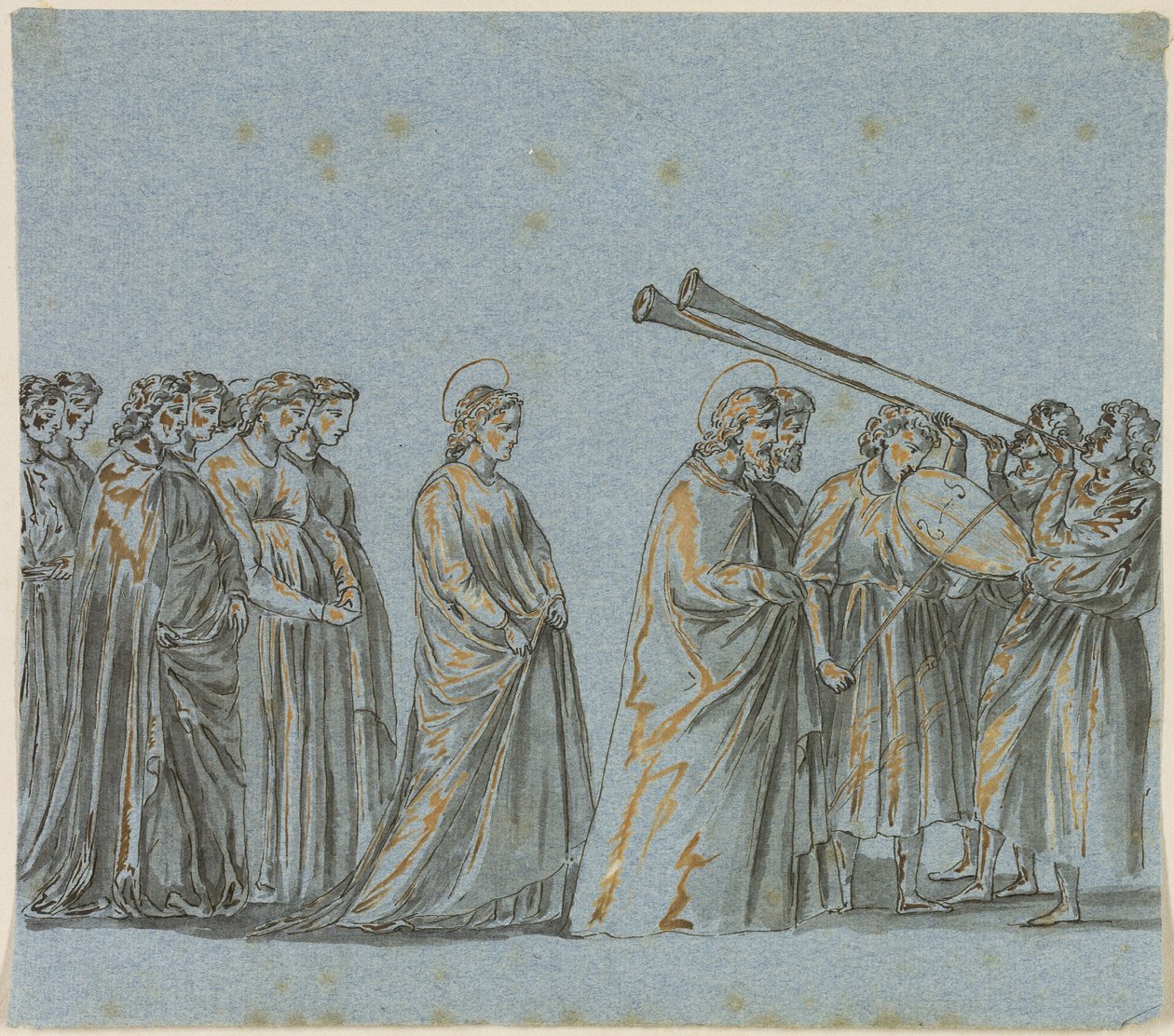 Hochzeitsprozession von Maria und Josef von Giotto di Bondone