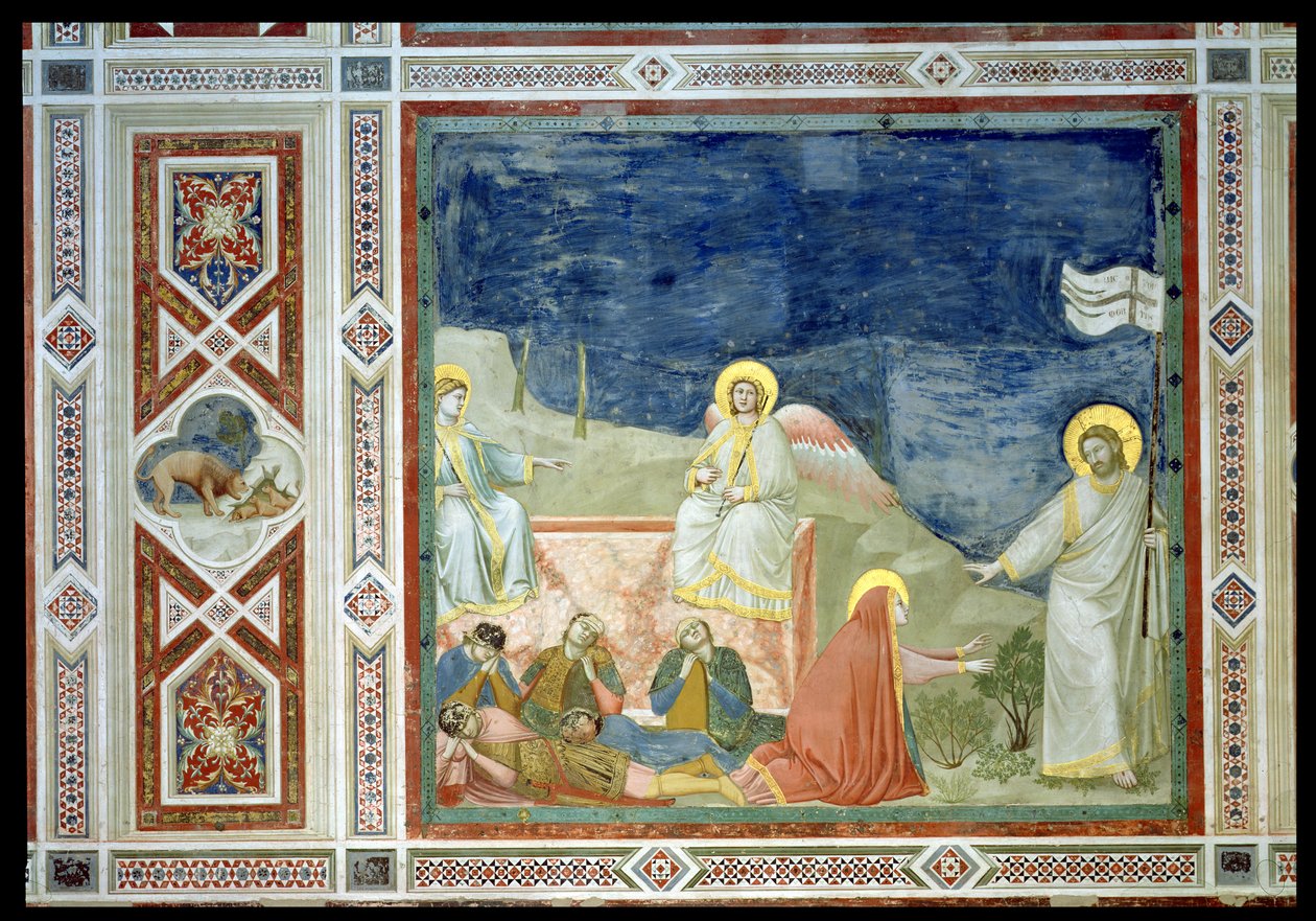 Noli me Tangere oder, Die Erscheinung Christi vor Maria Magdalena, 1303-05 von Giotto di Bondone
