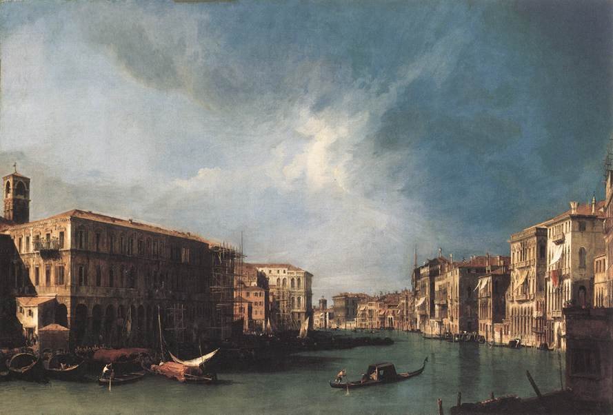 Der Canal Grande vom Rialto nach Norden von Giovanni Antonio Canal