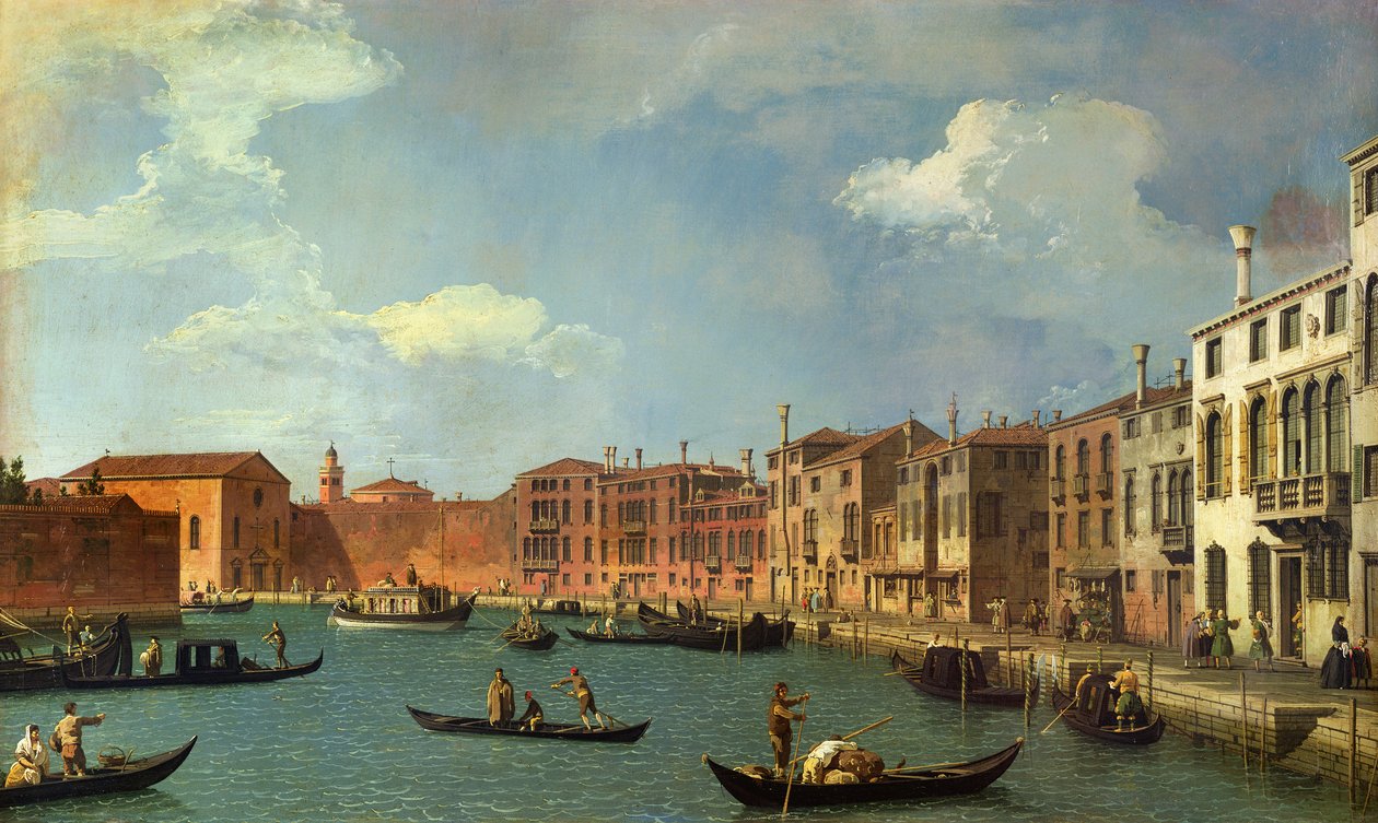 Blick auf den Kanal von Santa Chiara, Venedig von Giovanni Antonio Canal