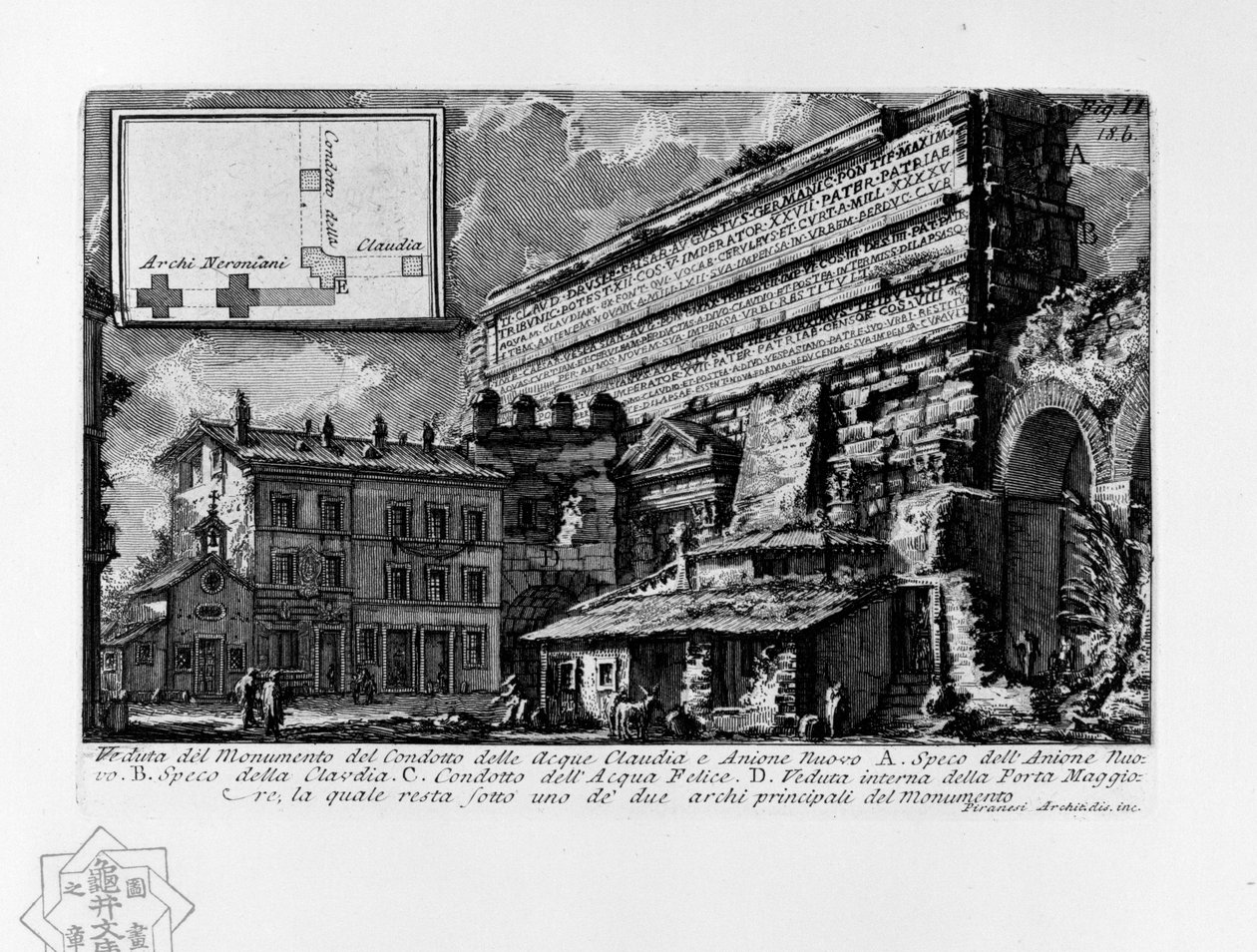 Aqua Claudia von Giovanni Battista Piranesi