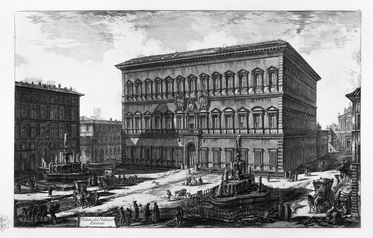 Ansicht des Palazzo Farnese von Giovanni Battista Piranesi