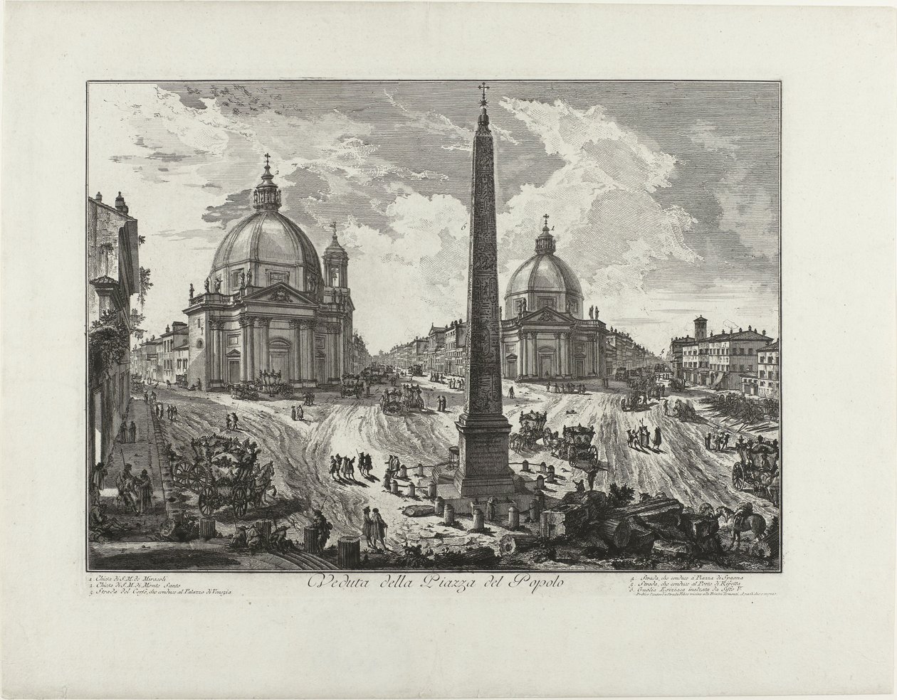 Veduta della Piazza del Popolo von Giovanni Battista Piranesi