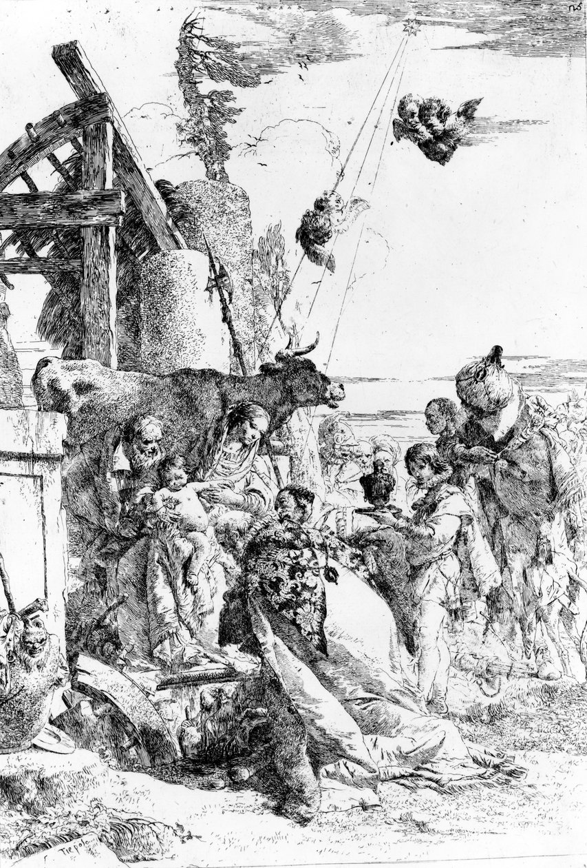 Die Anbetung der Könige, ca. 1753 von Giovanni Battista Tiepolo