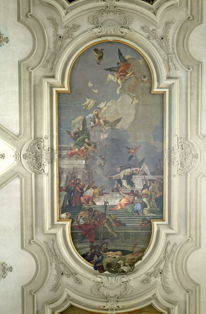 Die Einführung des Rosenkranzes durch den heiligen Dominikus von Giovanni Battista Tiepolo