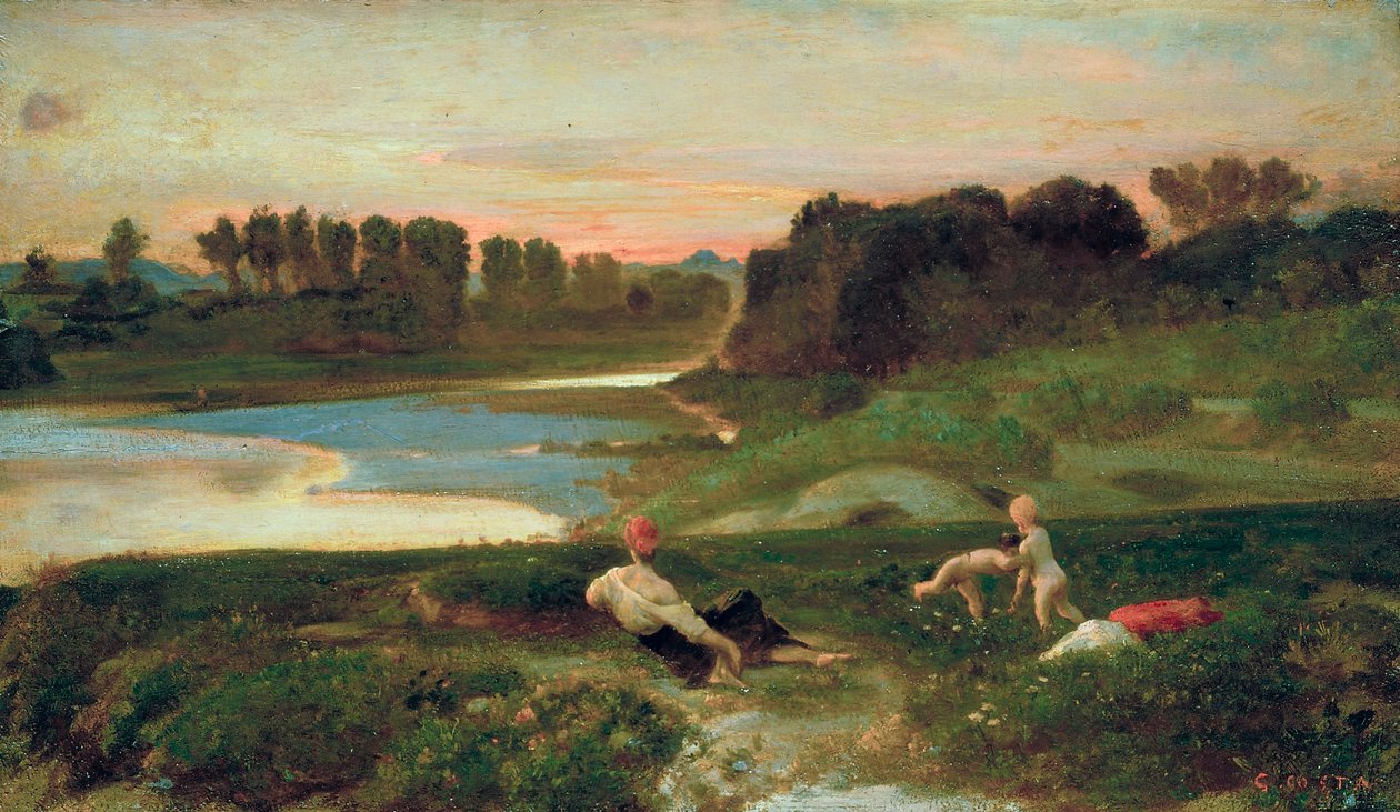 Nachmittag in den Cascine von Giovanni (1826 1903) Costa