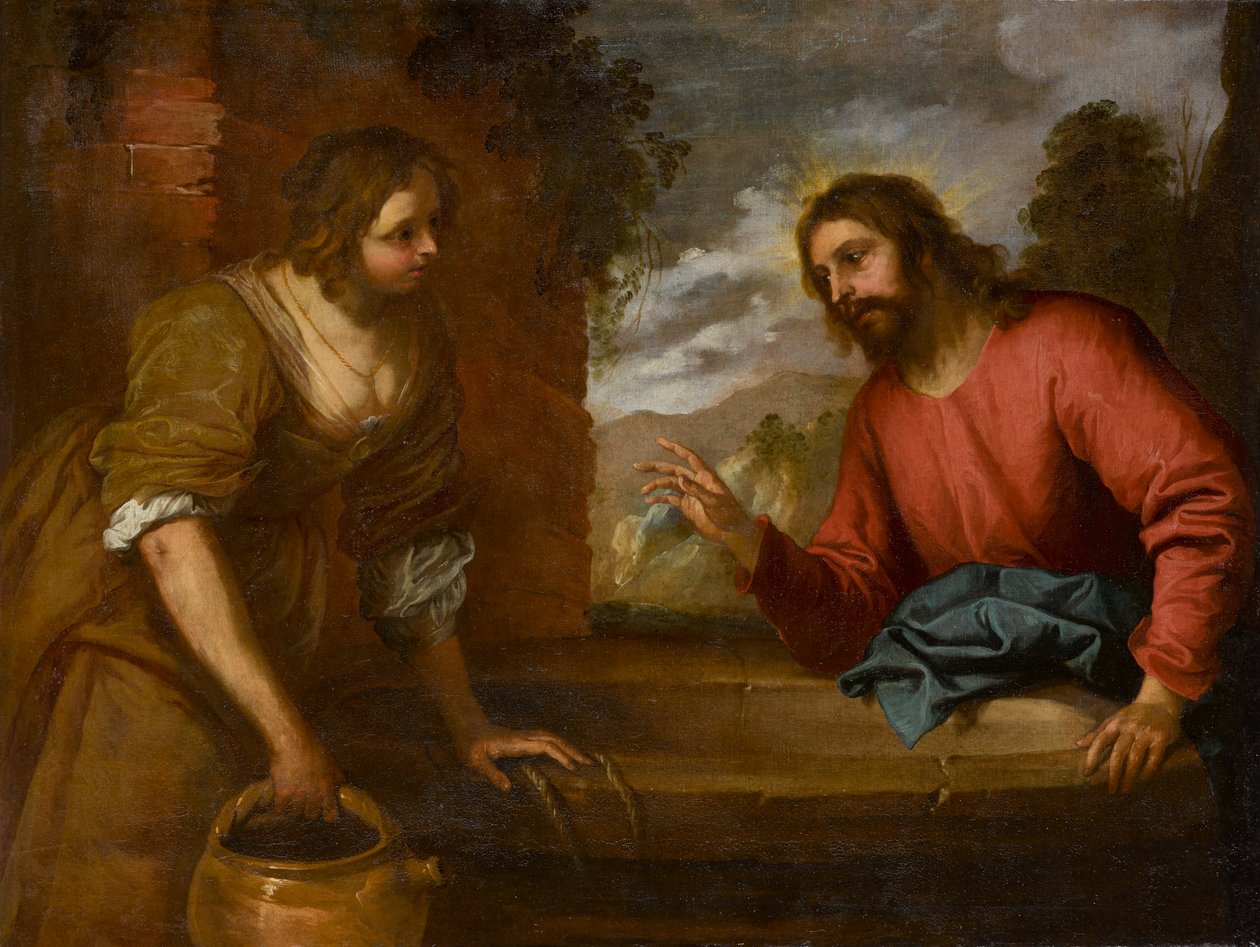 Christus und die Frau von Samaria, um 1635 von Giovanni Andrea di Ferrari