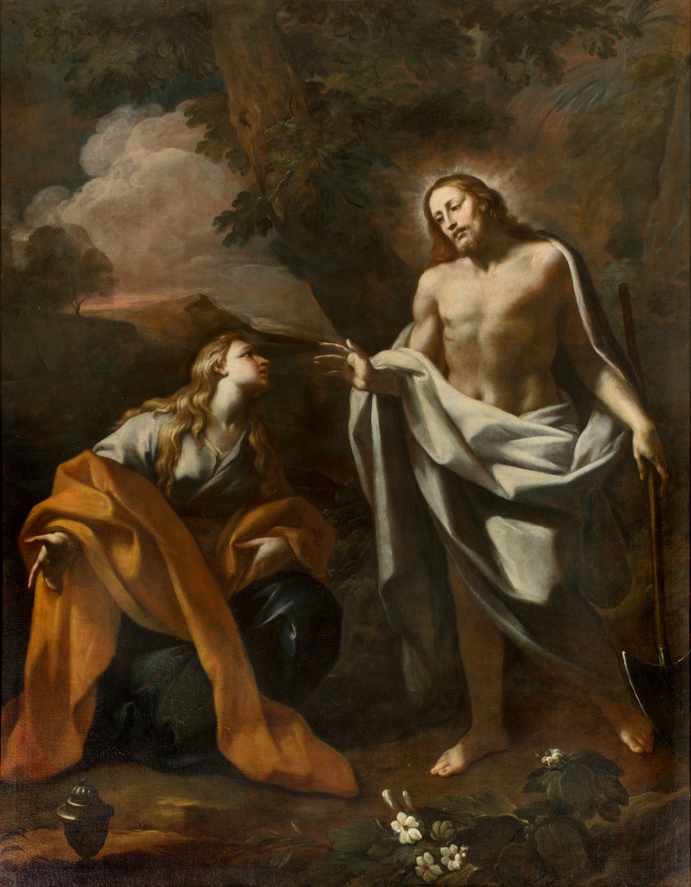 Kapelle des Allerheiligsten Sakraments, erstes Joch Nordseite, Noli me tangere, Giovanni Angelo Borroni, Erscheinung Christi an die Magdalena 1750 von Giovanni Angelo Borroni