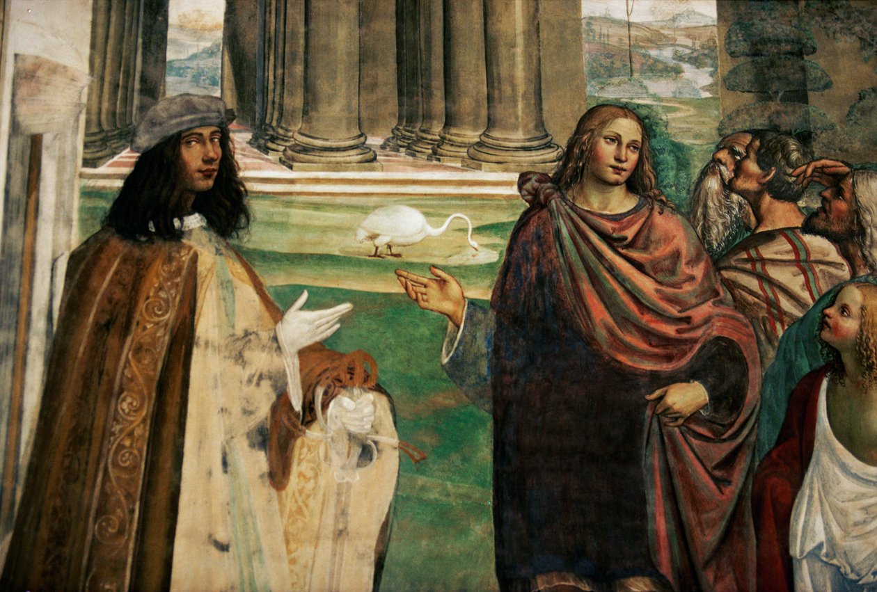 Benedikt repariert die hölzerne Tränke, Vita des heiligen Benedikt von Nursia von Giovanni Antonio Bazzi Sodoma