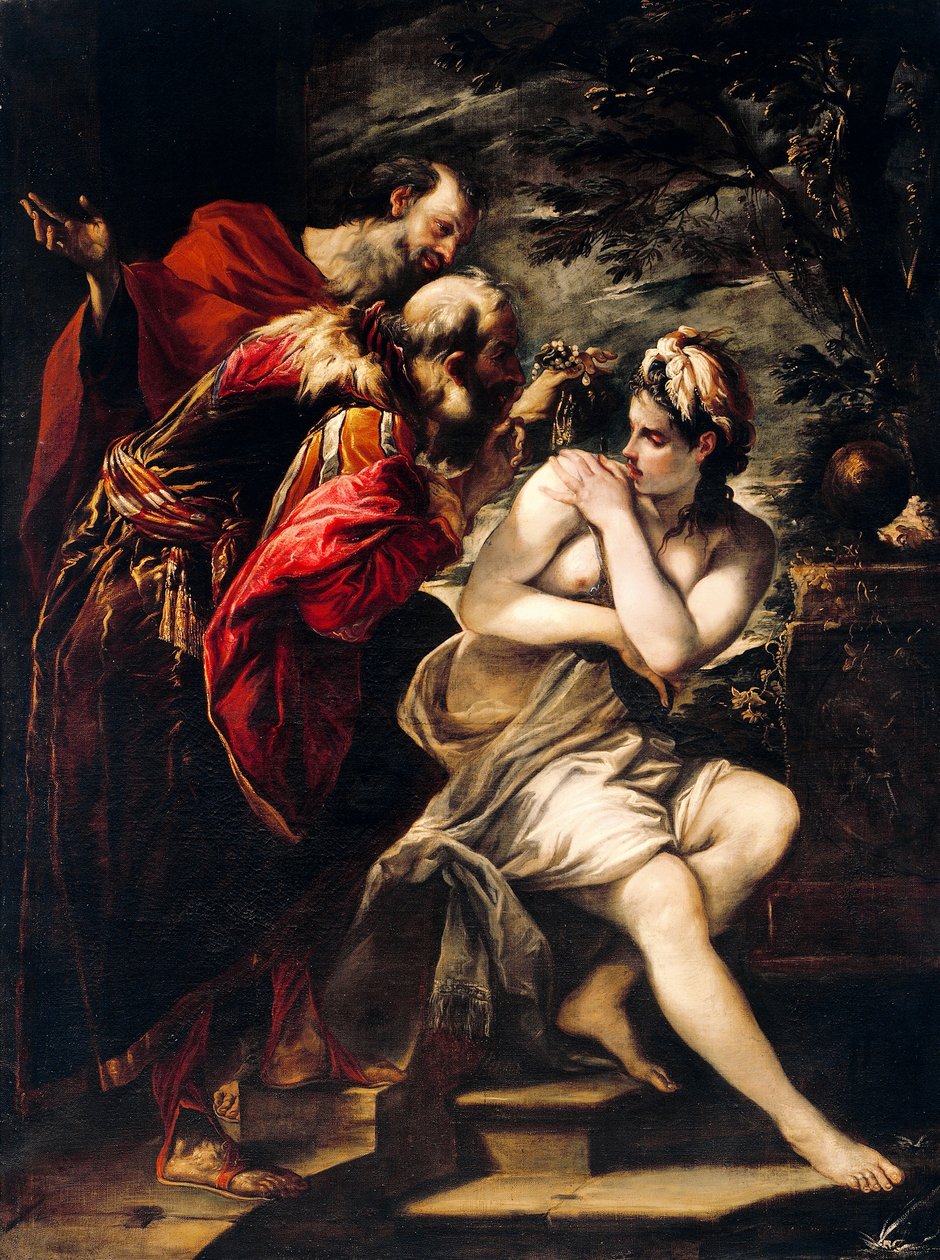 Susanna und die Ältesten, von Giovanni Antonio Burrini (1656-1727) von Giovanni Antonio Burrini or Burino