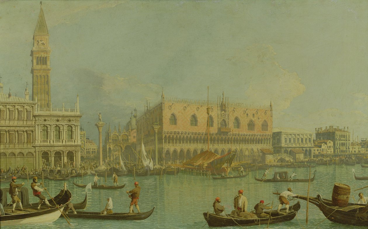 Dogenpalast und Piazzetta San Marco, ca. 1755 von Giovanni Antonio Canal
