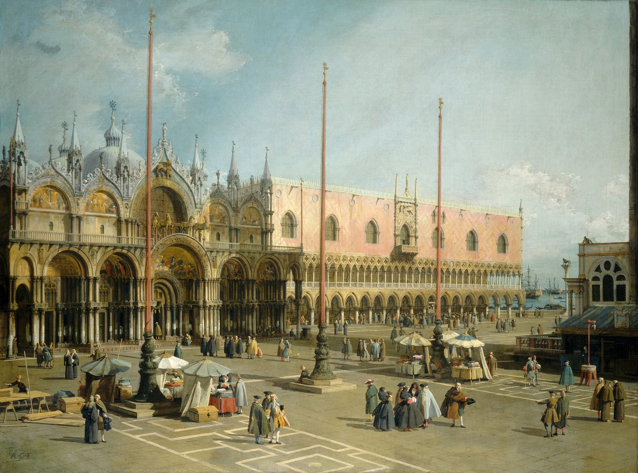 Der Markusplatz, Venedig, 1742-44 von Giovanni Antonio Canal