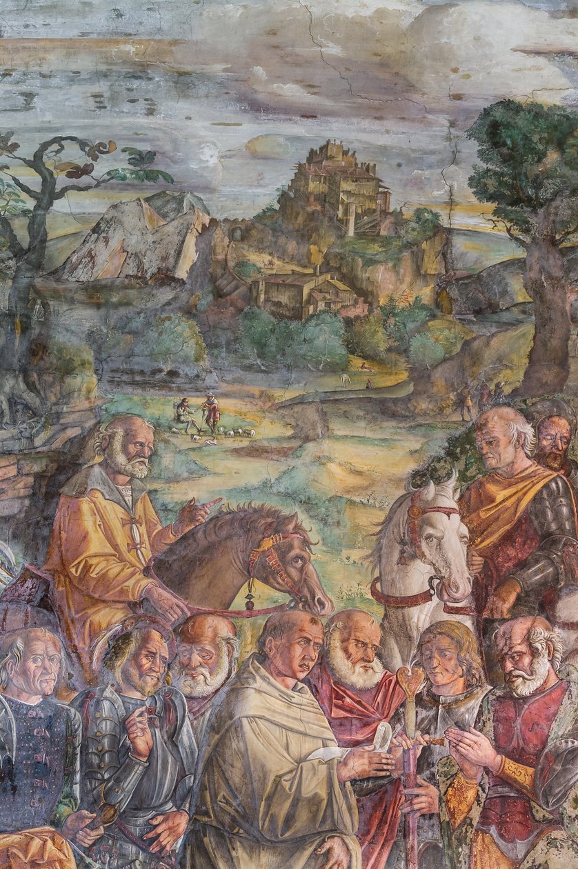 Der heilige Antonius vor dem Tyrannen Ezzelino in Verona (Detail) von Giovanni Antonio Corona