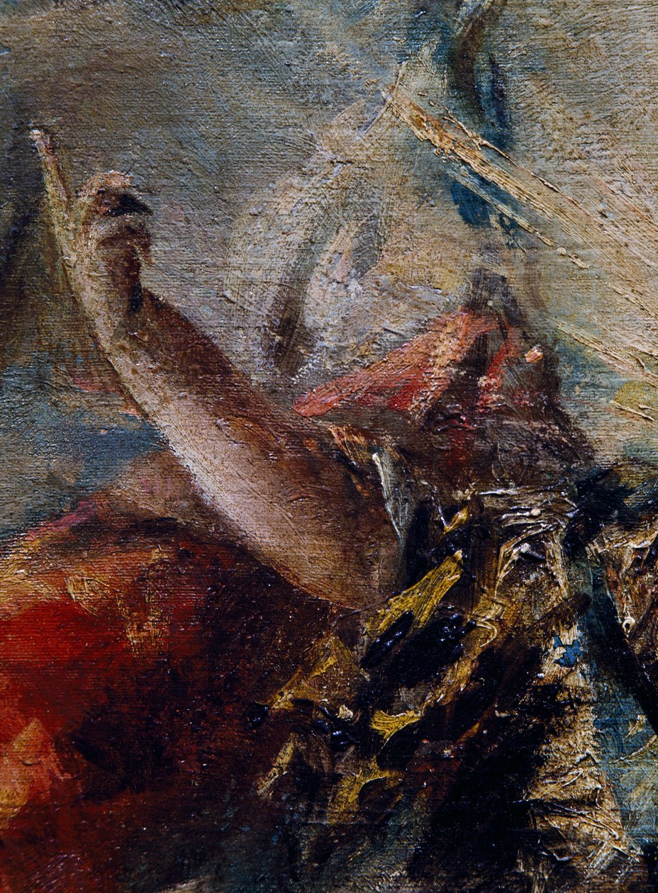 Der Arm des Engels, der Tobias segnet, Detail aus der Hochzeit des Tobias von Giovanni Antonio Guardi