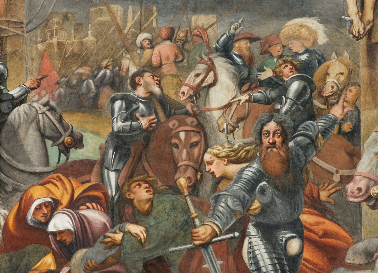 Counterfaccata, IL Pordenone, Kreuzigung 1520-21 (Detail) von Giovanni Antonio Pordenone