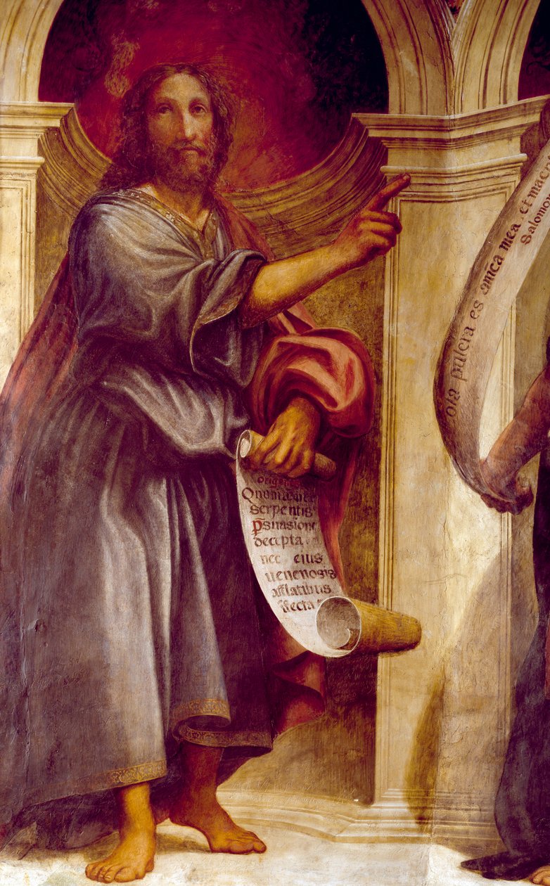 Der Prophet Jesaja, Detail aus der St.-Anna-Kapelle, Kirche der Verkündigung, Cortemaggiore, Italien von Giovanni Antonio Pordenone