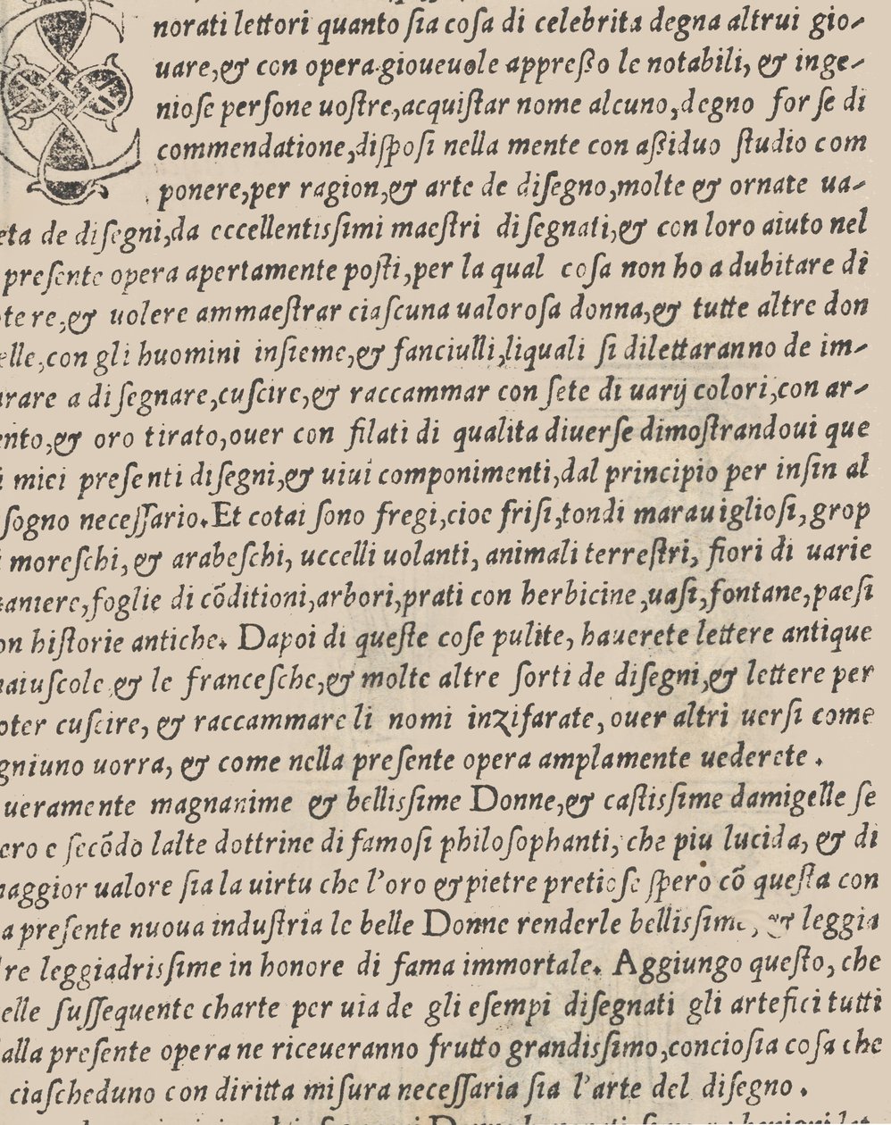 Essempio di recammi, Titelblatt verso, 1530 von Giovanni Antonio Tagliente