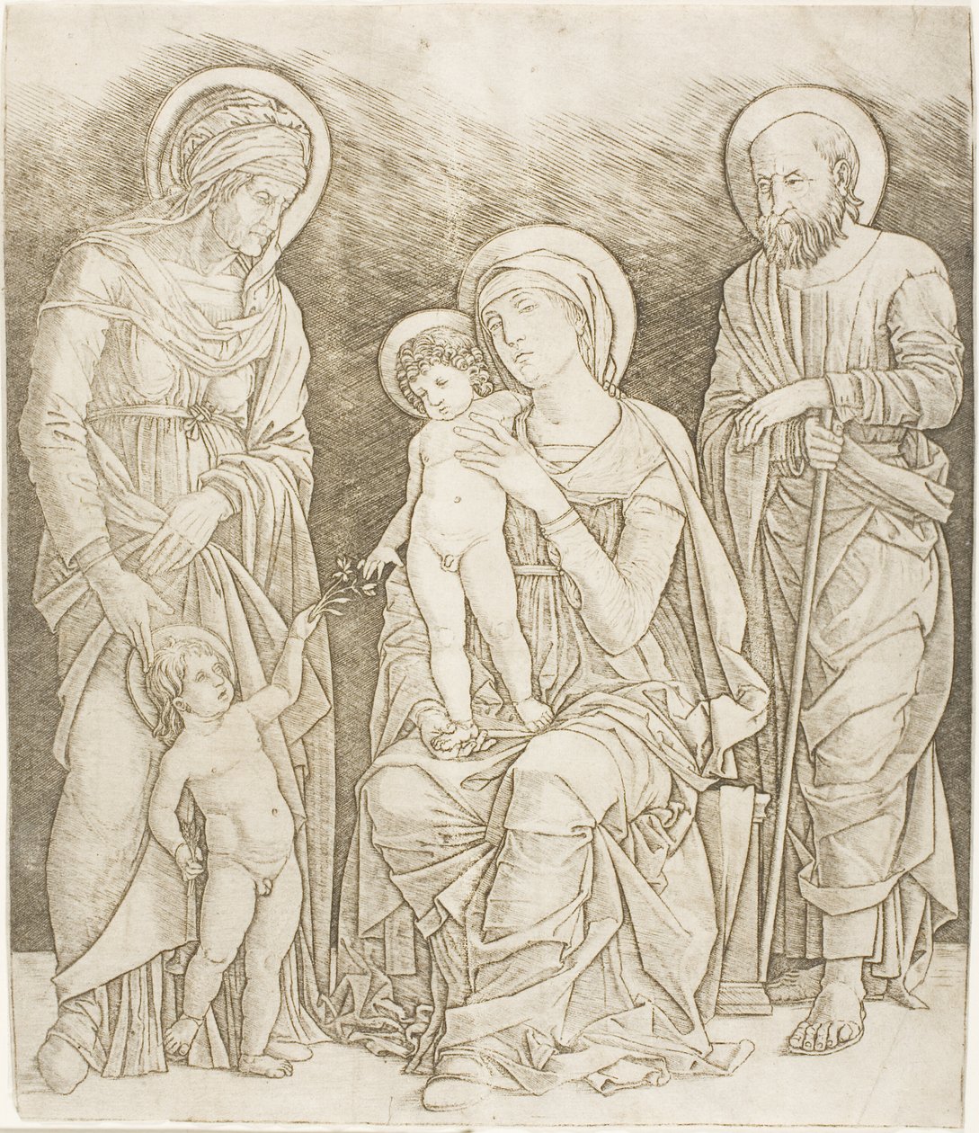Die Heilige Familie mit dem kleinen Johannes von Giovanni Antonio da Brescia