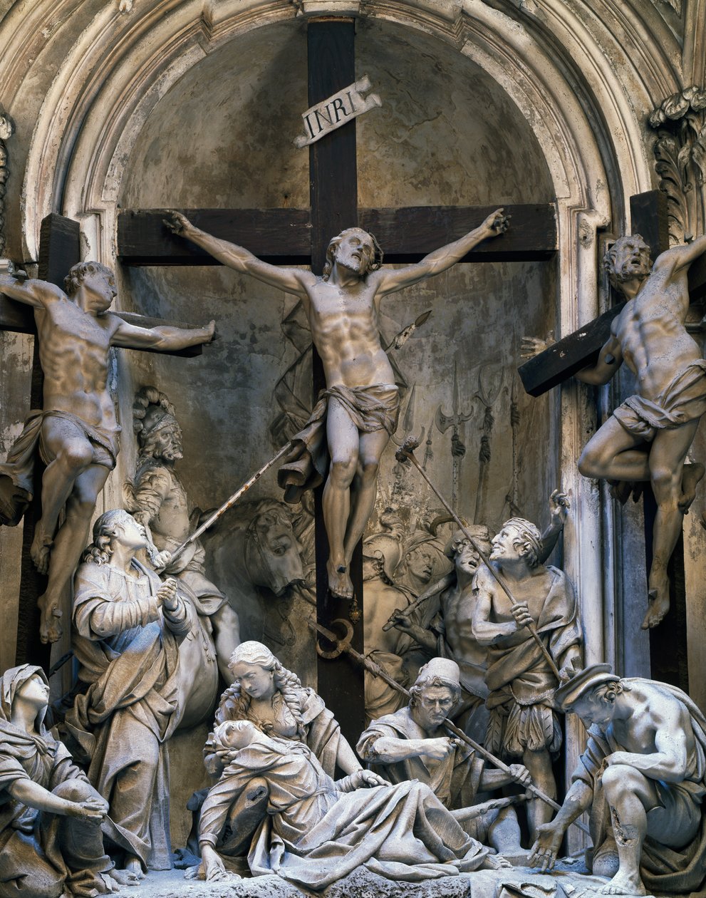 Passion, Skulpturengruppe von Giovanni Battista Barberini, 1339-1345, Kirche St. Augustinus, Cremona, Italien von Giovanni Battista Barberini