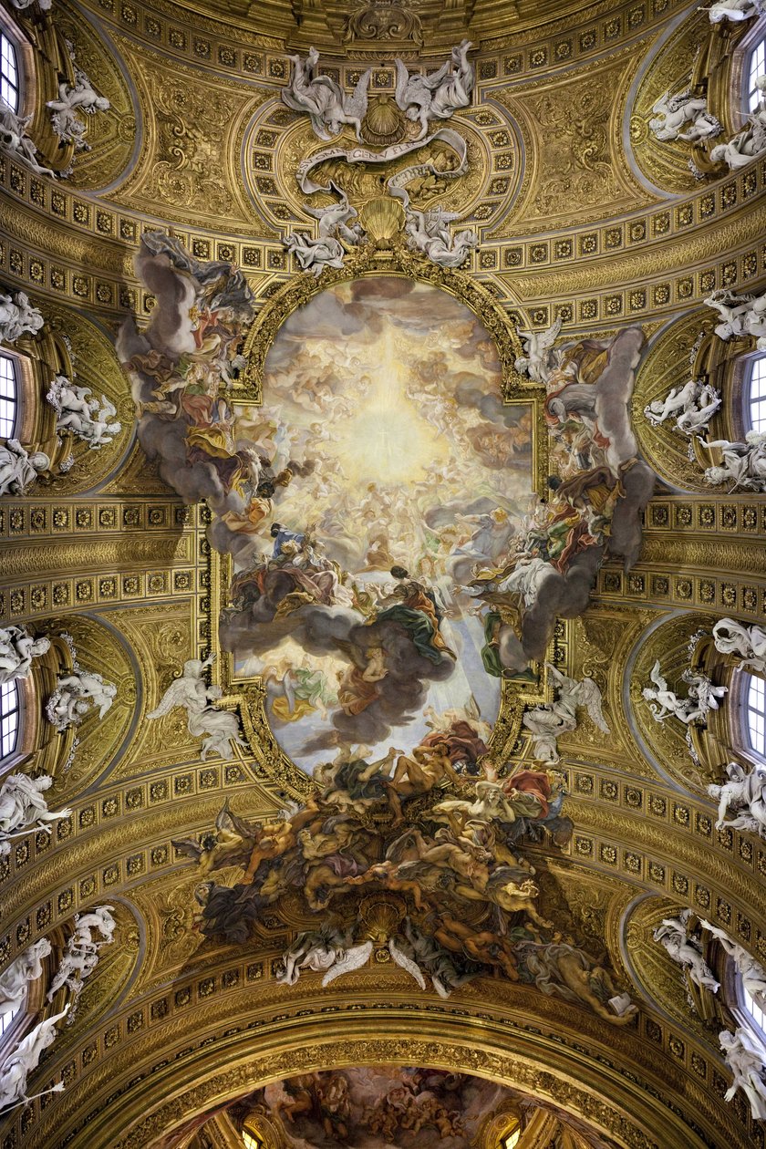Der Triumph des Namens Jesu (Il Trionfo del nome di Gesu), ein Trompe-l