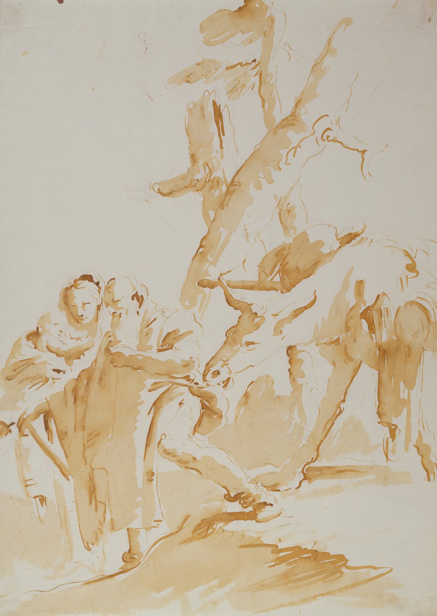 Die Flucht nach Ägypten von Giovanni Battista (1696-1770) Tiepolo
